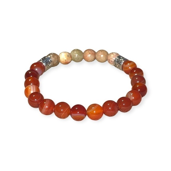 2/$30 Carnelian Soapstone Handmade Healing Stretchy Bracelets 7 1/2" - Picture 2 of 6
